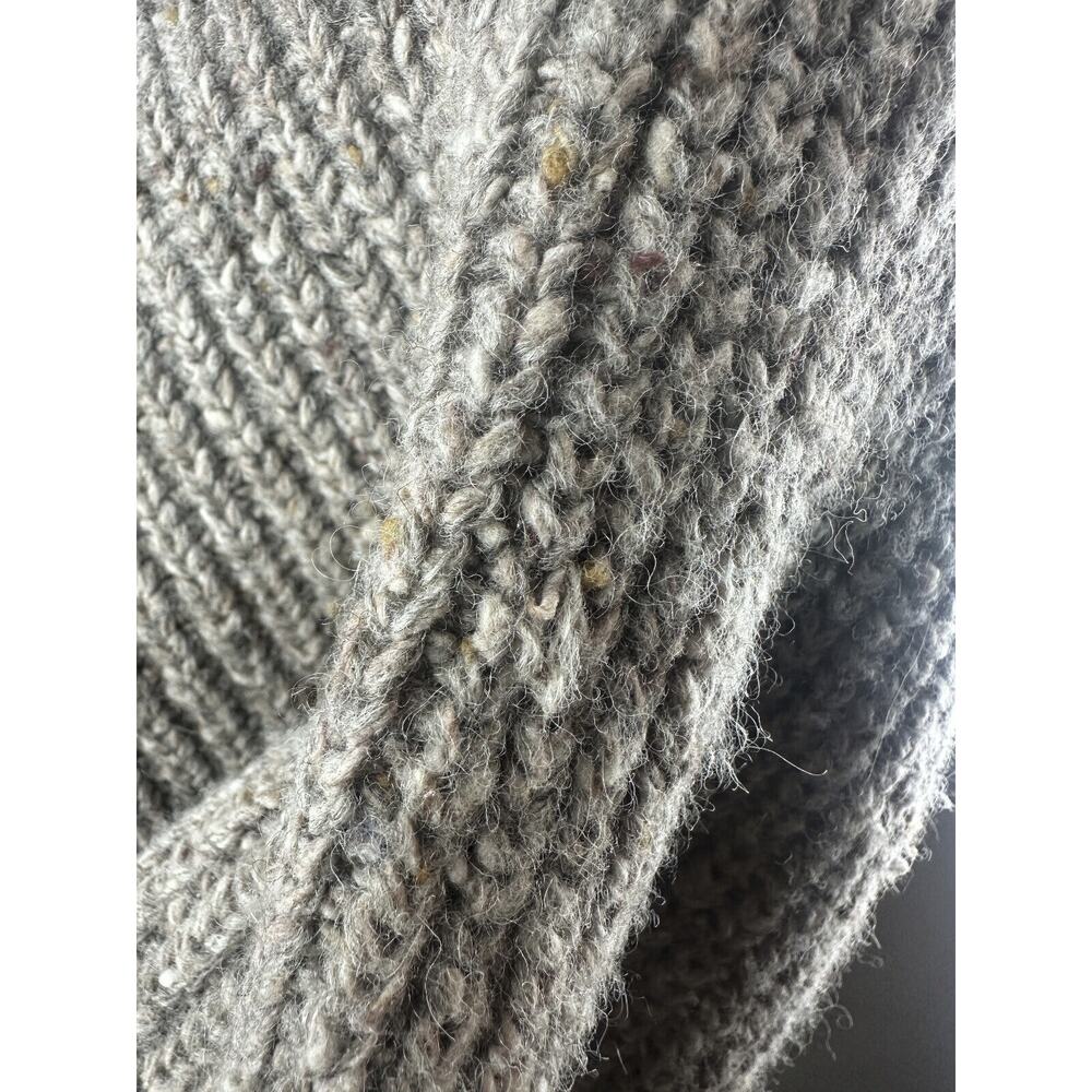 I.B. Diffusion Chunky Knit Ribbed Cardigan Sweater Marled Beige Brown Medium - Picture 9 of 16